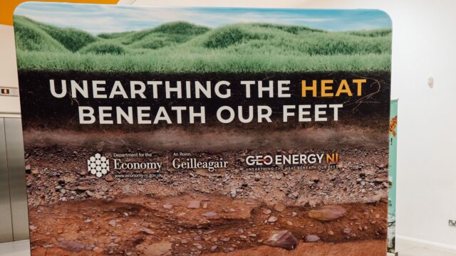 A banner for the documentary 'Unearthing the Heat Beneath our Feet'